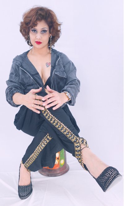 Kanak Raj in Denim Jacket Glam Portrait